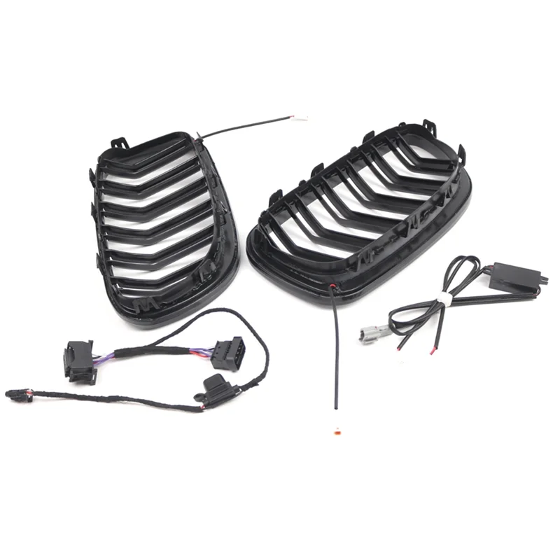 

Racing Grills For BMW 5 Series F10 F11 2010-2016 Front Mesh Double-Line Kidney Grille 51137261355 51137261356