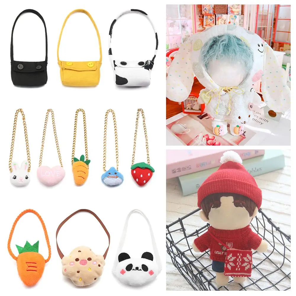 ミニチュアクロスボディバッグ,漫画の動物,パンダ,人魚人形,人形のバッグ,アクセサリーの変更,おもちゃ,20cm