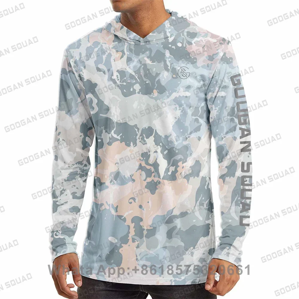 GOOGAN SQUAD PERFORMANCE FISHING UPF 50+ Sun Protection Long Sleeve Hoodie Shirt SPF/UV T-Shirt for Running Fishing Workout view 3