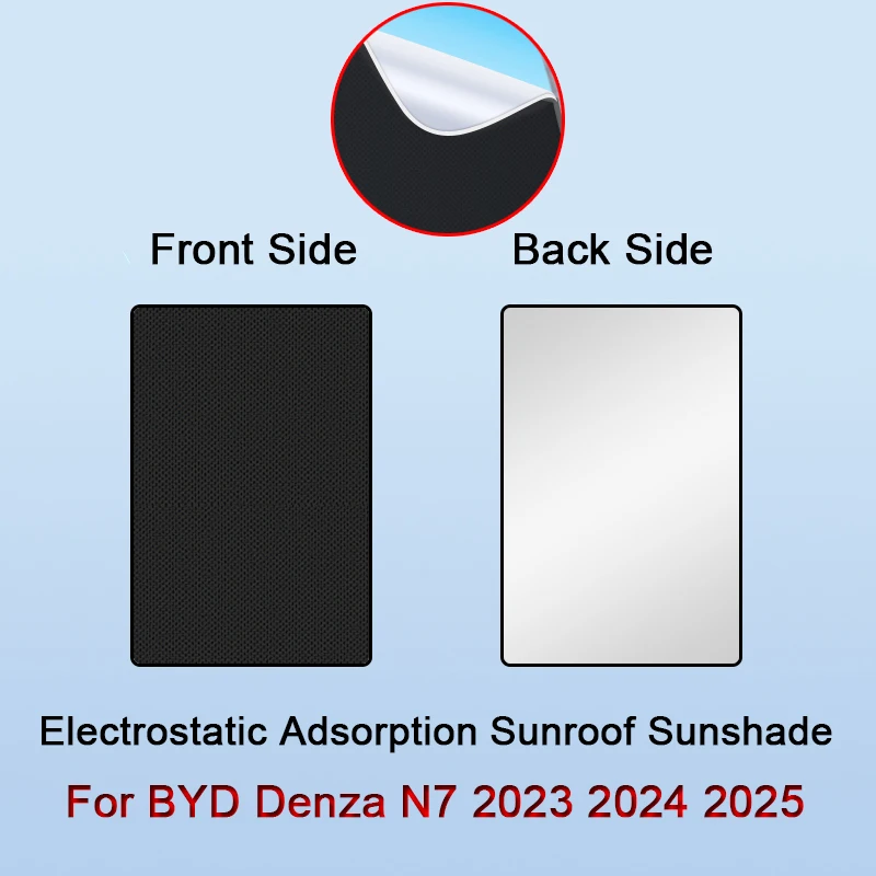 

Car Electrostatic Adsorption Sunroof Sunshade Cover For BYD Denza N7 2023 2024 2025 Heat Insulation Skylight Sticker Accessory