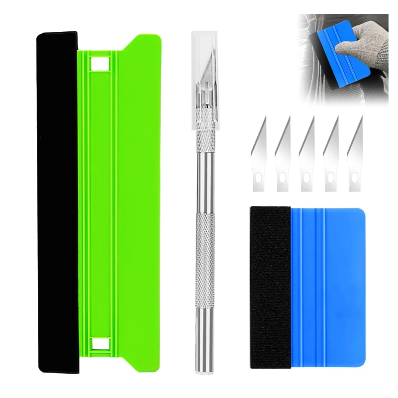

Large Felt Squeegee Tools for Installing Auto Wraps Car Stickers 8in 4in Vinyl Scraper for Car Film Decals Wallpaper Smoother