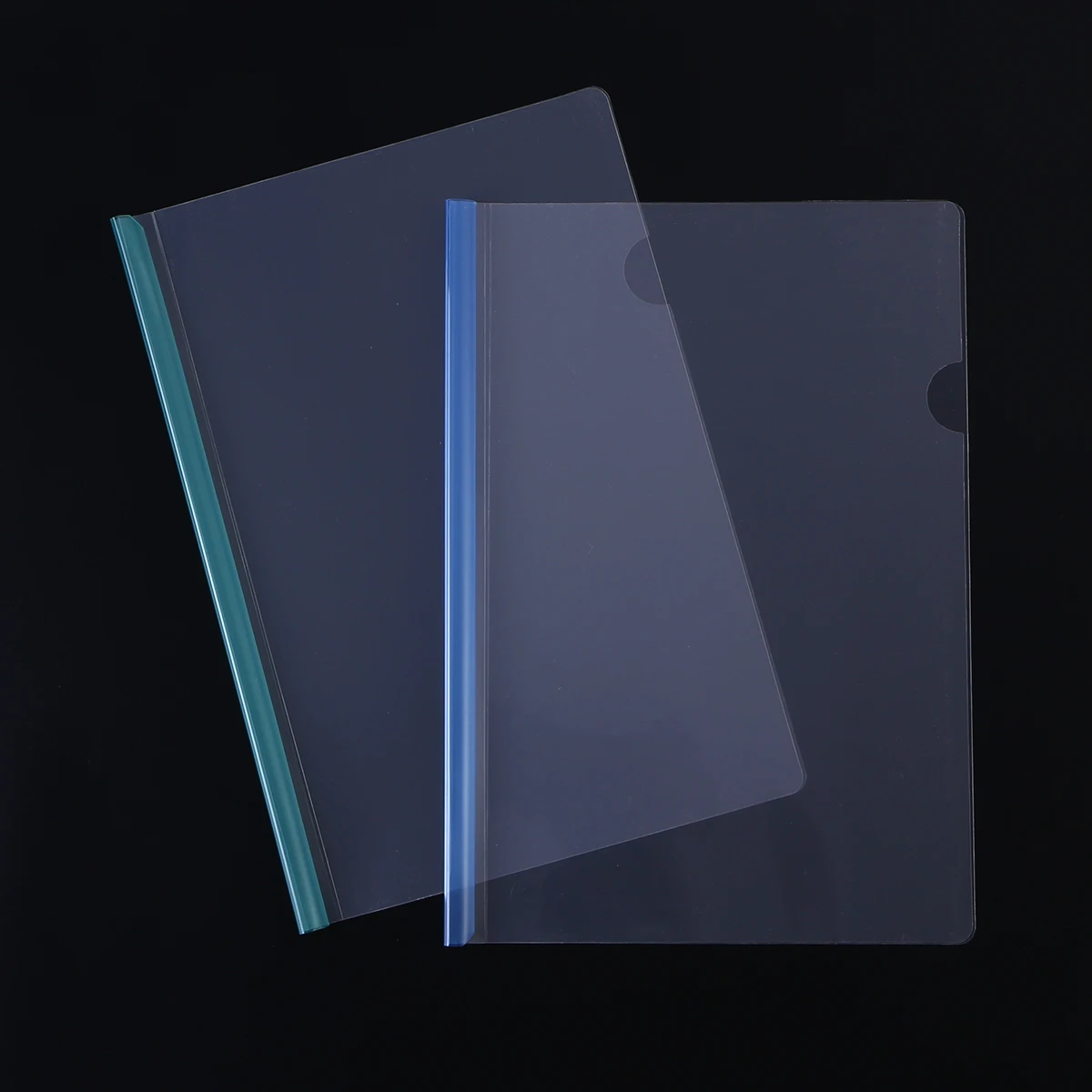 

10pcs Transparent Slide Clamp File Folder A4 Report Cover Document Holder Non-Slip Locking Bar Light Flexible High Capacity