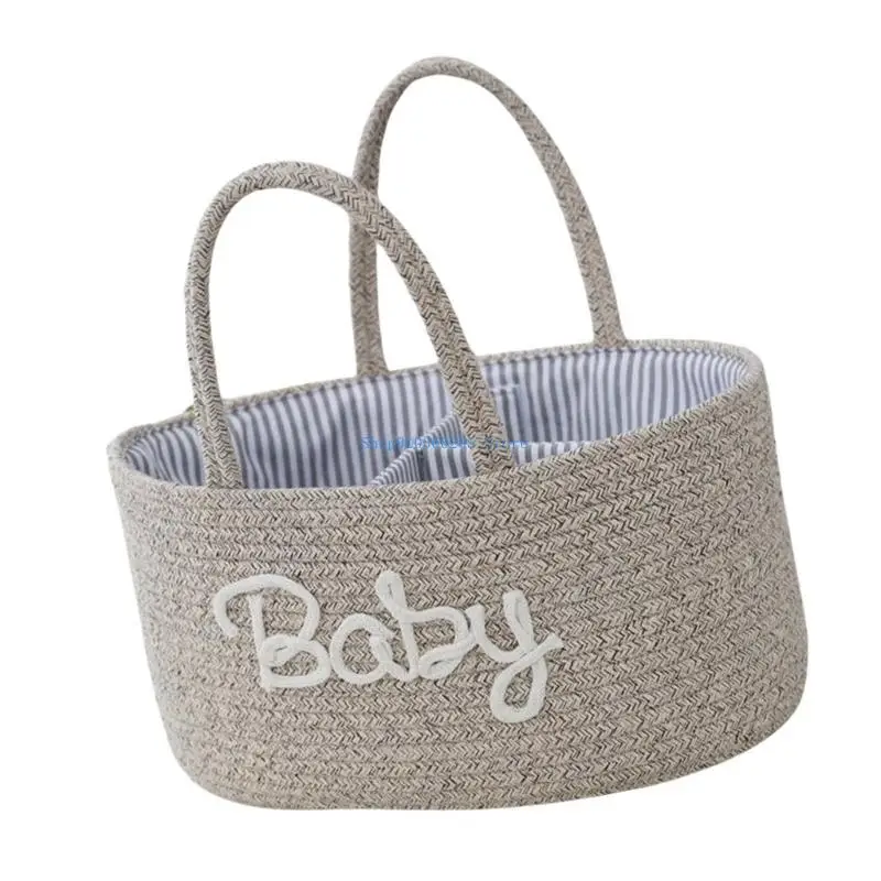 حل تخزين حفاضات الأطفال الحديث K9FF، القطن المحمول ينظم سلة التخزين المحمولة لتخزين الحضانة للاستخدام اليومي #4