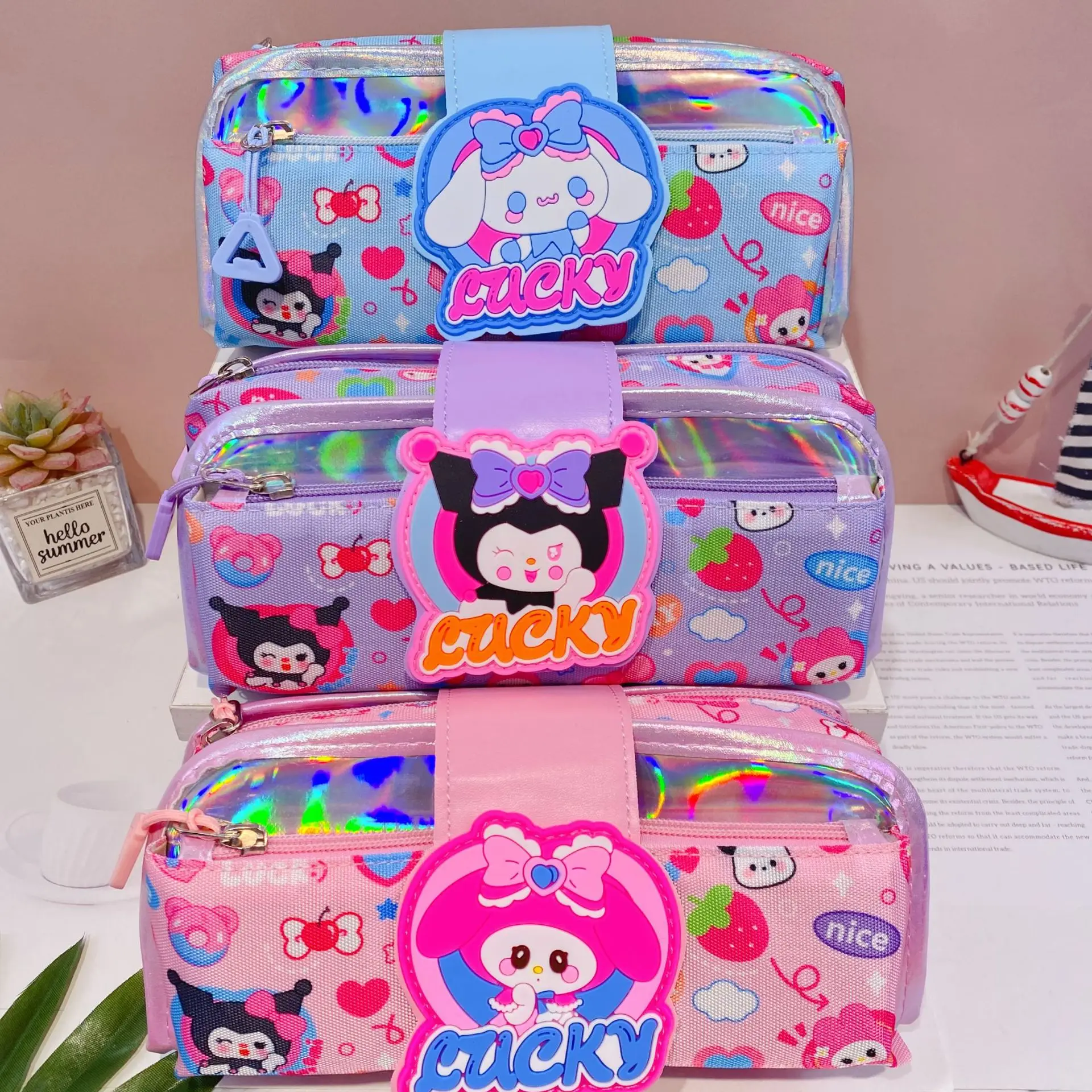 

Kawaii Hello Kitty Large Capacity Pen Bag - Creative Cartoon Design for School Students with High Appearance Standards - Cute Sc