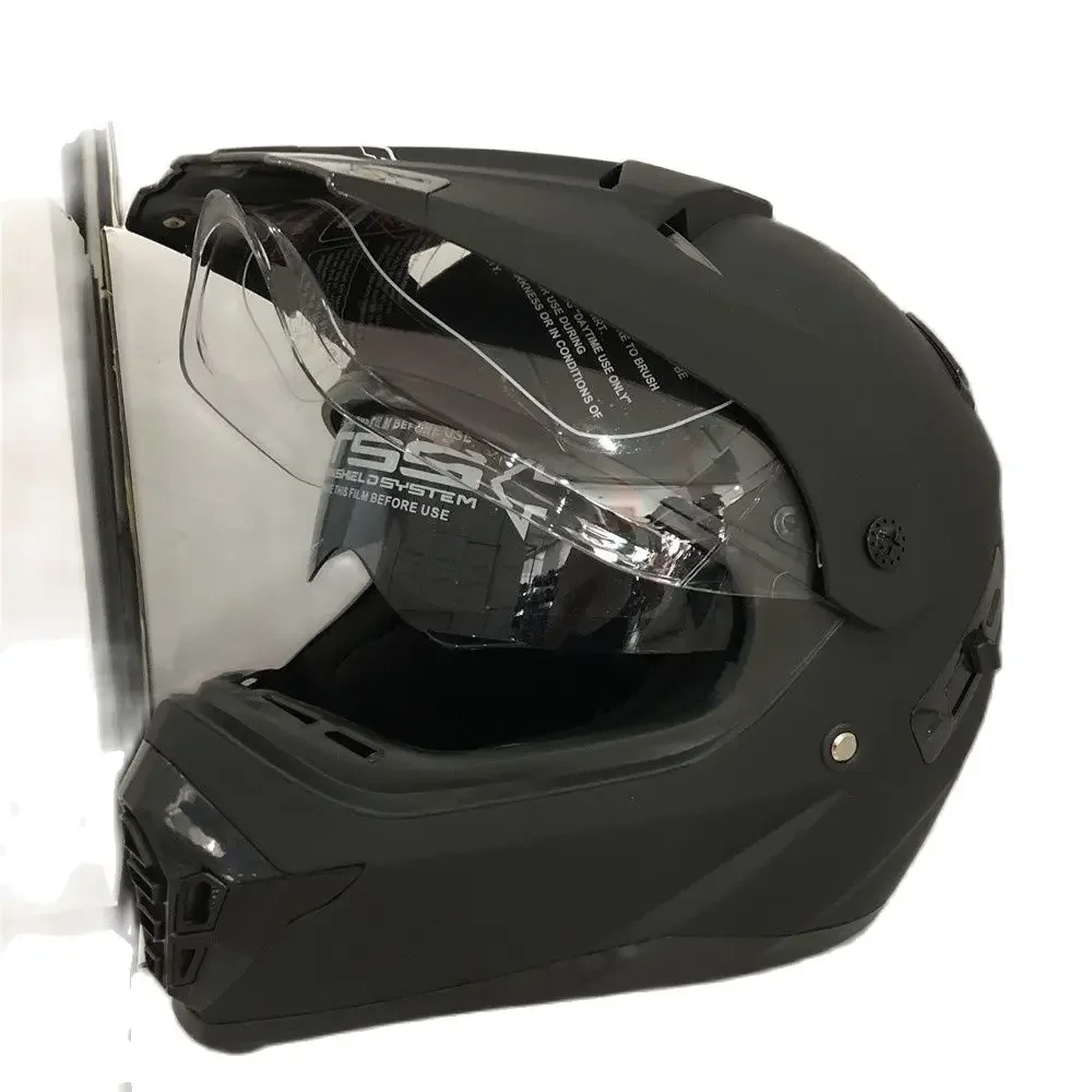 Good Safey Motorcycle Helmet With Sun Shield Atv Road Cross Motocross Helmet Double Lens Off Road Racing Moto Helmets XS ECE