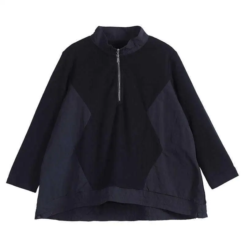 

Пуловеры для женщин, весна-осень, модные новинки 2023 года, топы в корейском стиле, свободные пуловеры на молнии с воротником-стойкой