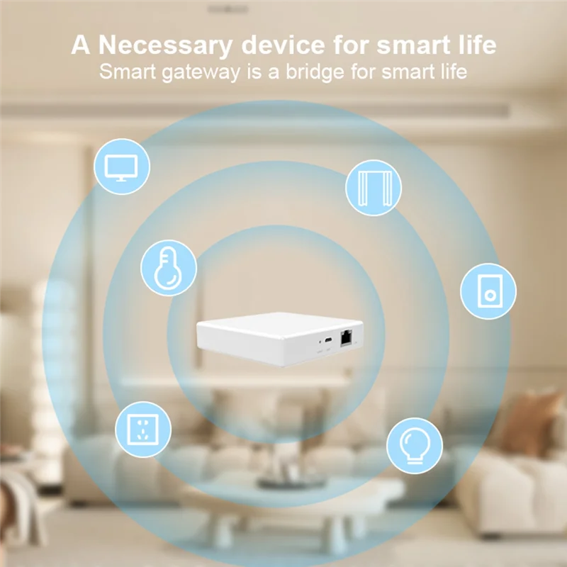 B92B-1 Stuk Tuya Kwestie Draad Hub Zigbee Smart Home Bridge Wit Plastic Voor Google Alexa Homekit