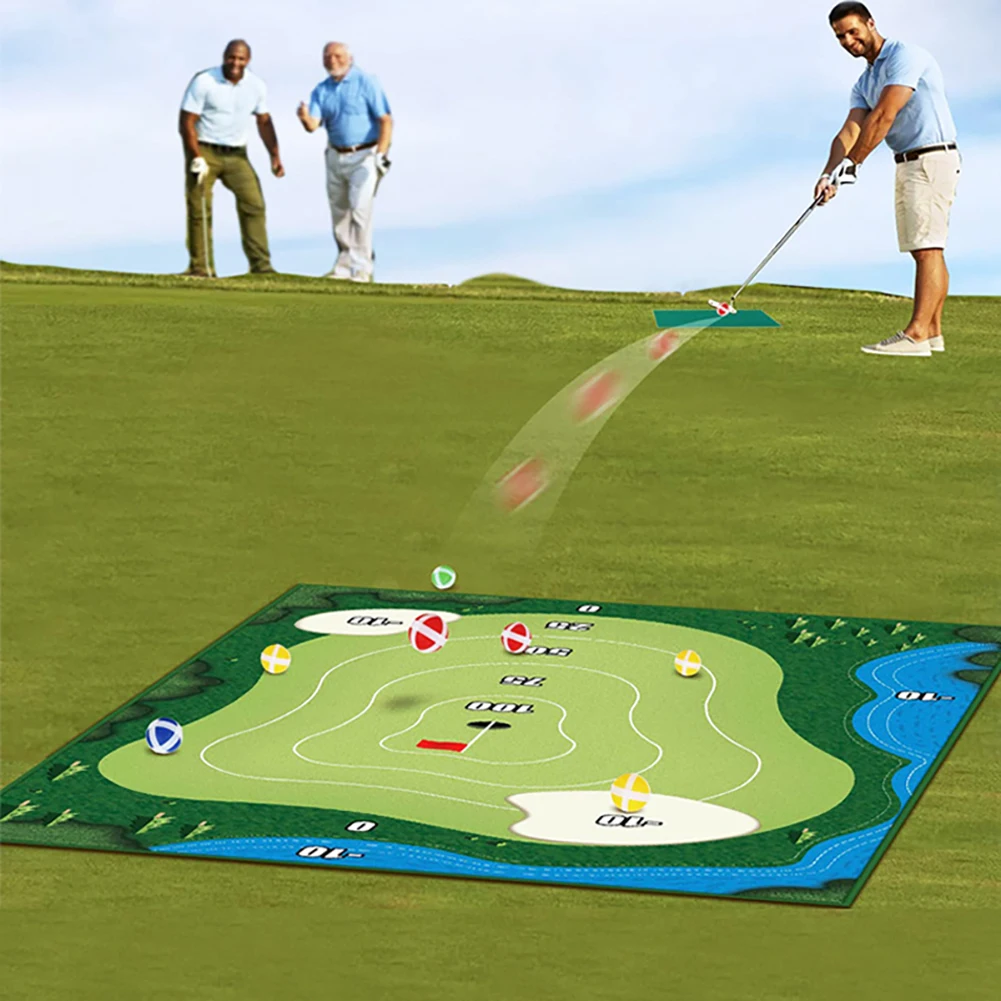 Mini Golf Game Set With High Quality Golf Training Pad Golf Putting Set Outdoor Golf Hitting Mat Golf Ball Training Practice Mat