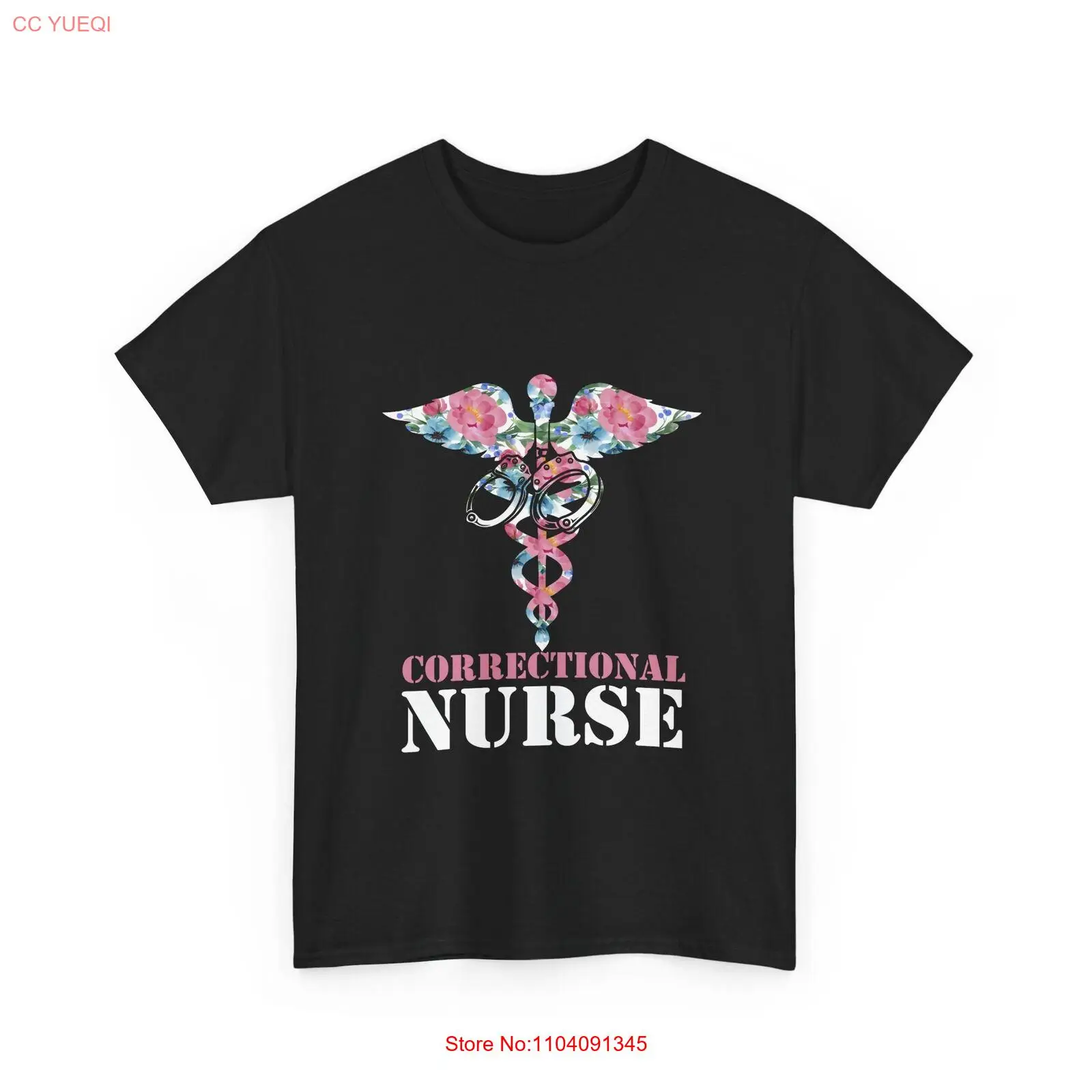 Correctional Nurse T-Shirt, Floral Nurse Shirt, Correctional Nurse Appreciation