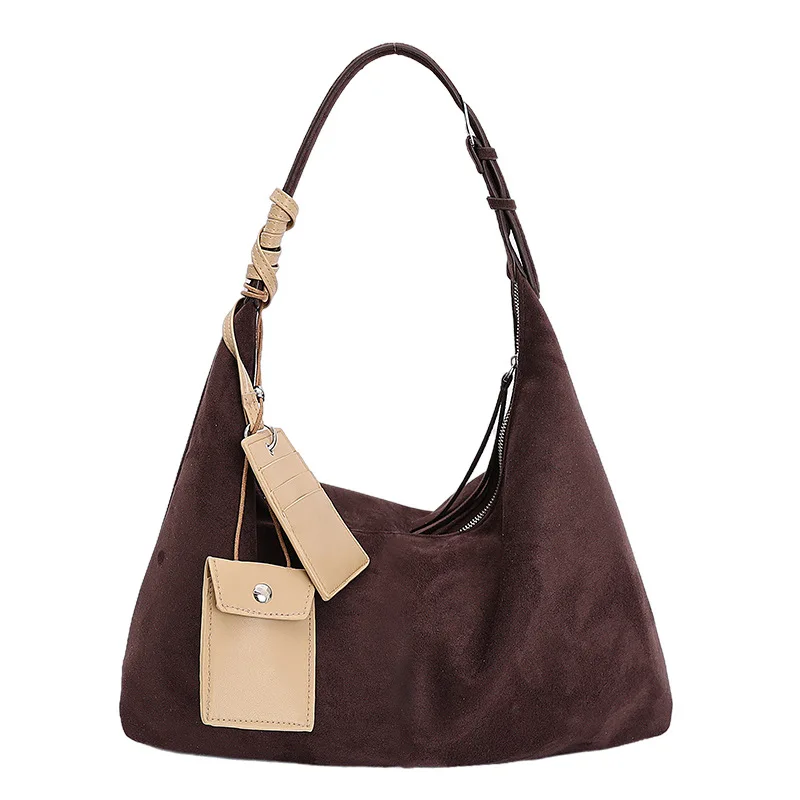 حقيبة واسعة تحت الإبط لعام 2025، محفظة كتف كاجوال للنساء، حقيبة ركاب بسيطة، حقيبة متعددة الاستخدامات من النهار إلى الليل بحمالة مزخرفة #4