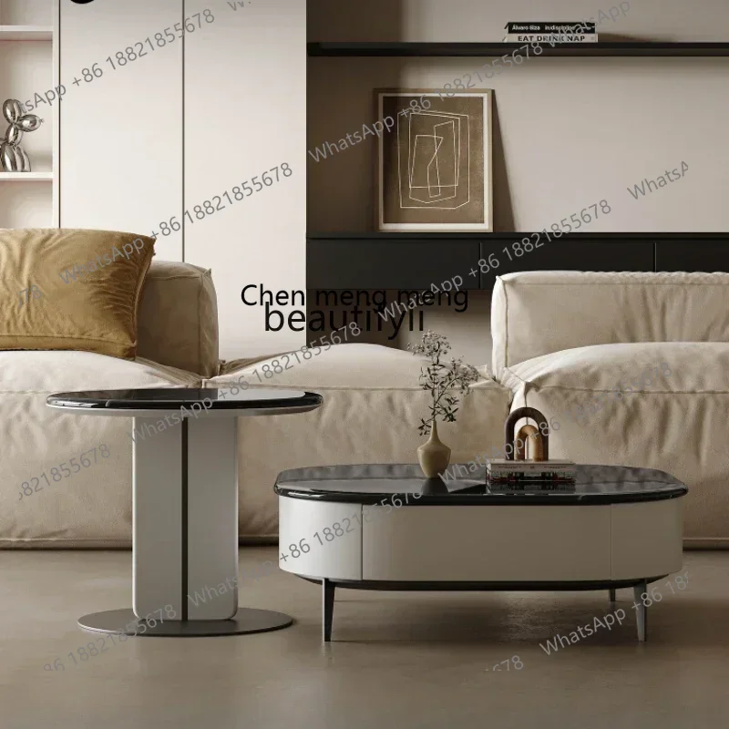 

xz1Italian Minimalist Marble Tea Table Living Room Home Minimalist Modern Square and round Combination