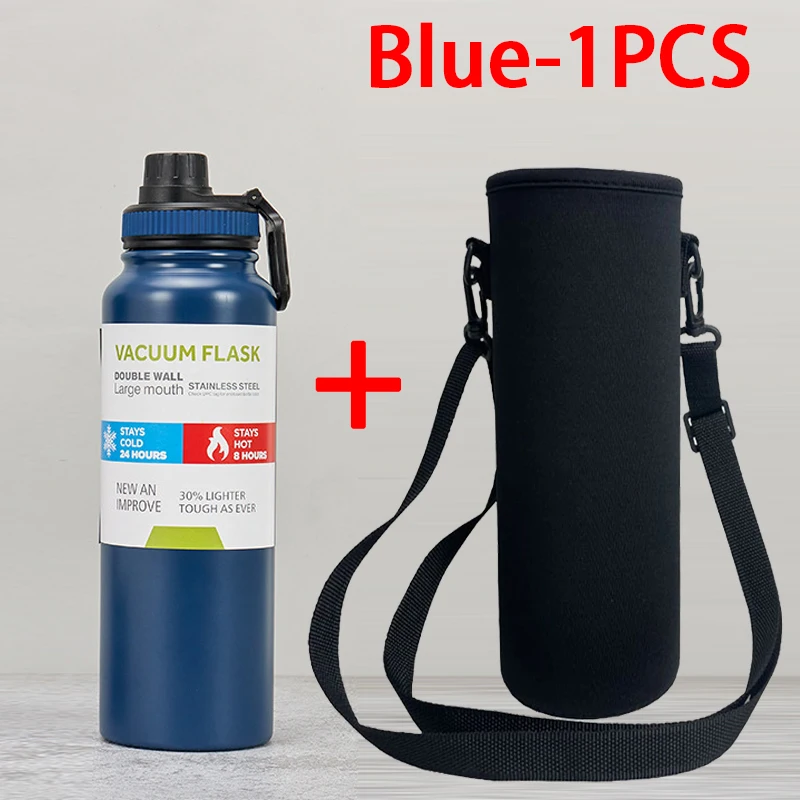 600/800/1000ML Thermosfles Roestvrijstalen Auto Thermische Cup Houdt Koud en Warmte Thermische Mok Sport geïsoleerde Cup Thermoskan - afbeelding 1