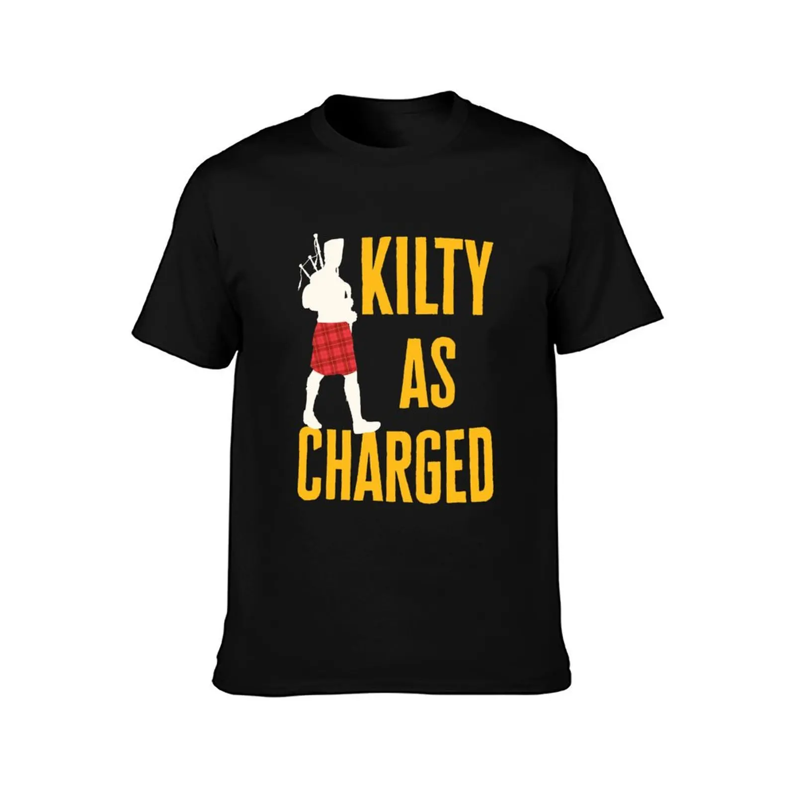 Kilty As Charged Funny Scottish Kilt Kilts T-Shirt cute clothes oversized t shirt mens clothes