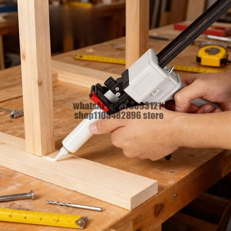 Toothpaste Tube Gun 704 Silicone Manual Glue Gun Dispenser Extruder Labor-saving Tool for Caulking Sealant,Silicone Glue(White)