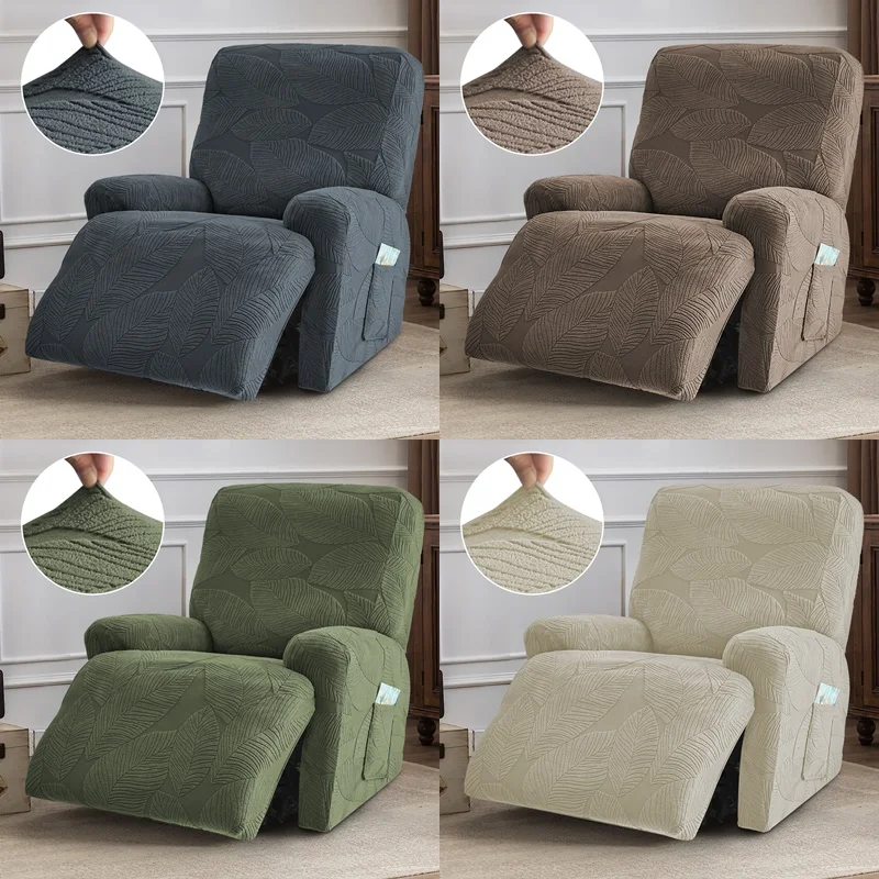 1seater Recliner Sofa Cover for Living Room Relax Armchair Slipcover Stretch Jacquard Single Couch Chair Covers for Home Decor