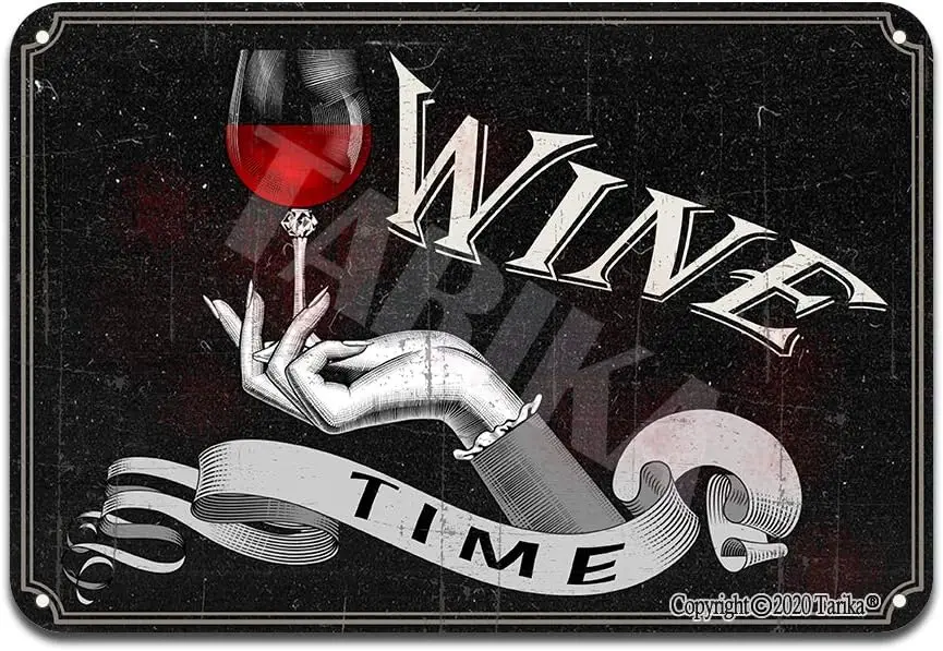 Wine Tasting Iron Poster Painting Tin Sign Vintage Wall Decor for Cafe Bar Pub Home Beer Decoration Crafts-aluminum