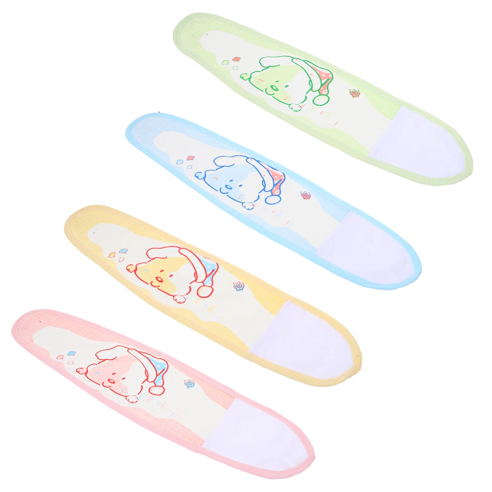 Faixa de barriga infantil de algodão para recém-nascidos, 8 peças, protetor de umbigo ajustável para alívio de cólicas de gás, suprimentos reutilizáveis para bebês