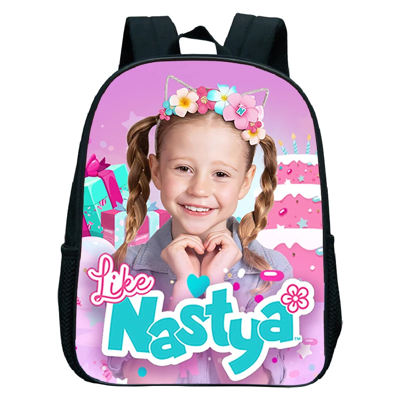 

Cute Girl Like Nastya School Backpack 12 Inch Kindergarten Bookbag Kids Waterproof School Bag Boys Girls Small Backpack Mochila