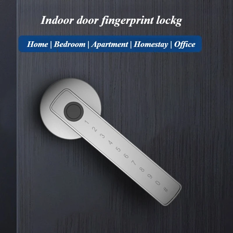 Tuya BLE Fingerprint Door Lock Digital Electronic Lock with Password/Key/IC Card/ Smartlife/ Tuya APP Unlock