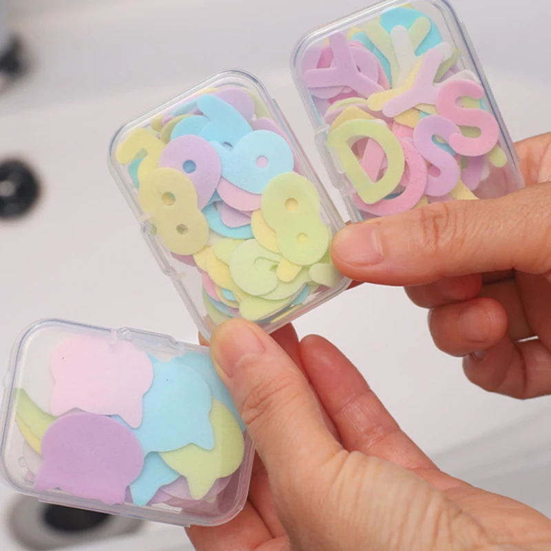 Portable Bathroom Soap Slices Bath Hand Washing Slice Sheets Outdoor Travel Scented Foaming Soap Paper Bath Clean Soap Tablets