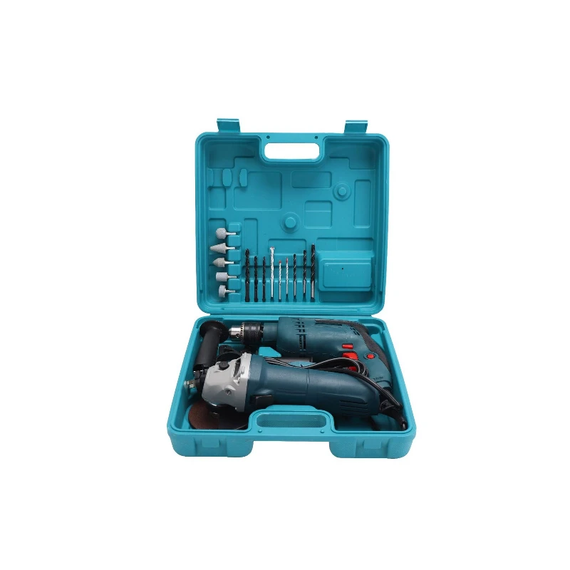 

Household power tool set Multifunctional belt threading machine Plastic box Angle grinder Hand electric drill Grinder