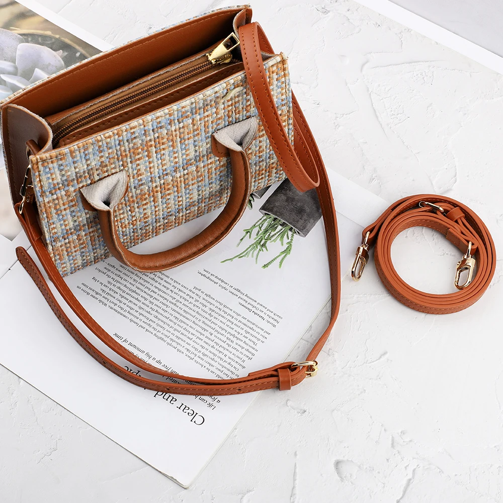 100-130cm Vintage Bag Strap for Handbag 40cm Brown Strap PU Leather DIY Purse Replacement Handles Accessories for Bucket Bag