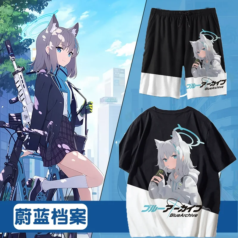 

Аниме Синий Архив, все ролевые игры, комплект футболок с 3D принтом Kawaii, детские футболки с героями мультфильмов, шорты, костюм, летние мужские и женские спортивные костюмы, наряды