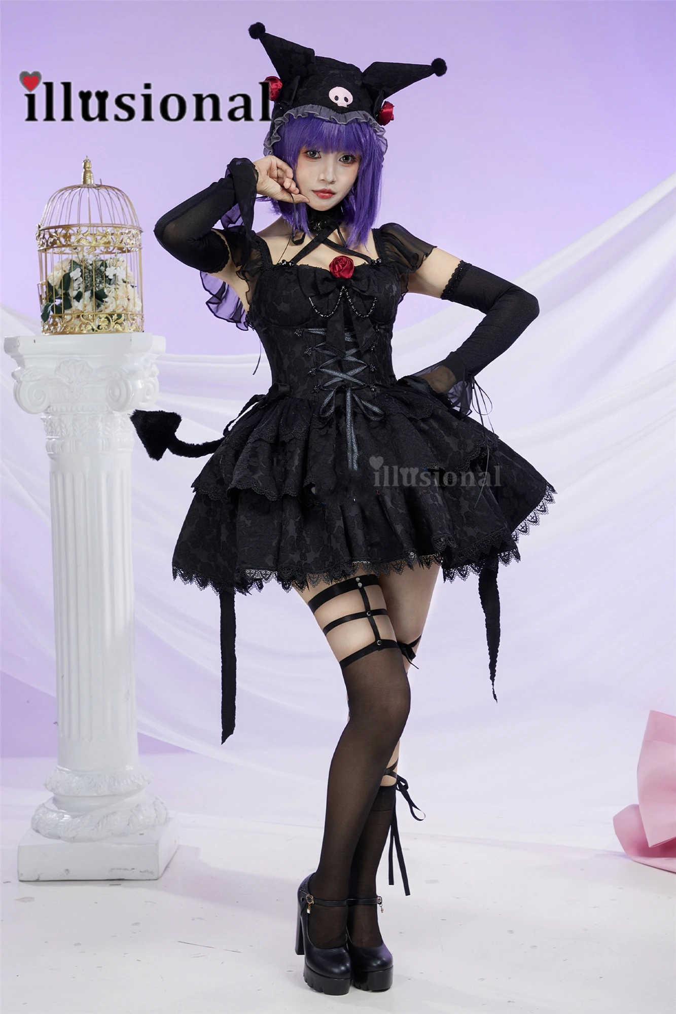 illusional My Dress-Up Darling Kitagawa Marin Cosplay Costume for women black dress