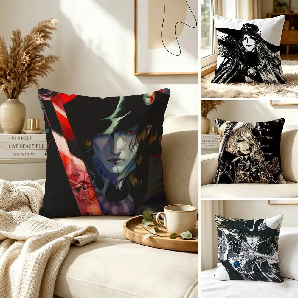Trendy Cool Vampire Hunter D Pillow Case for Sofa Living Room Home office Decor Protective Cover