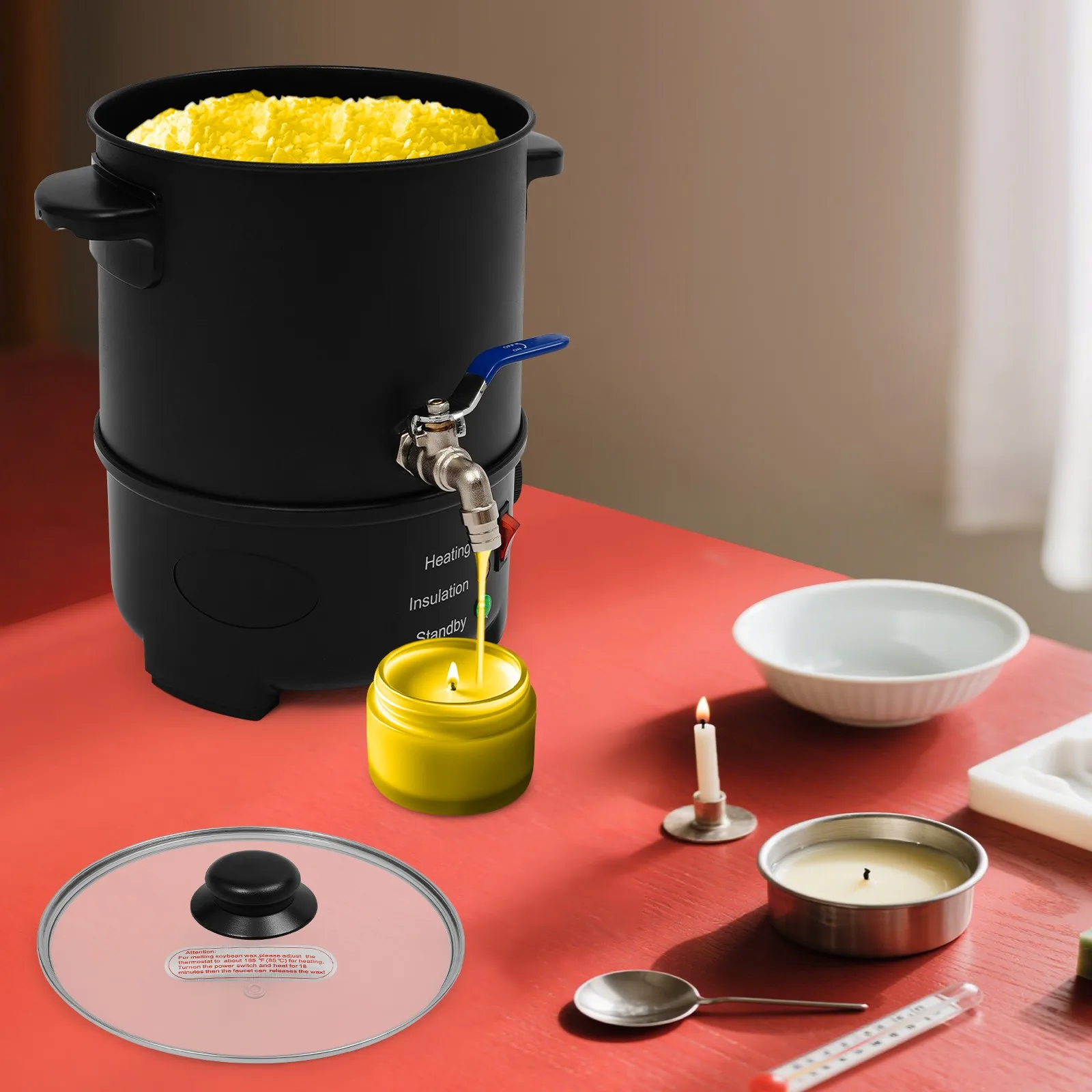 

4L Wax Melter for Candle Making Electric Pot Temperature Control