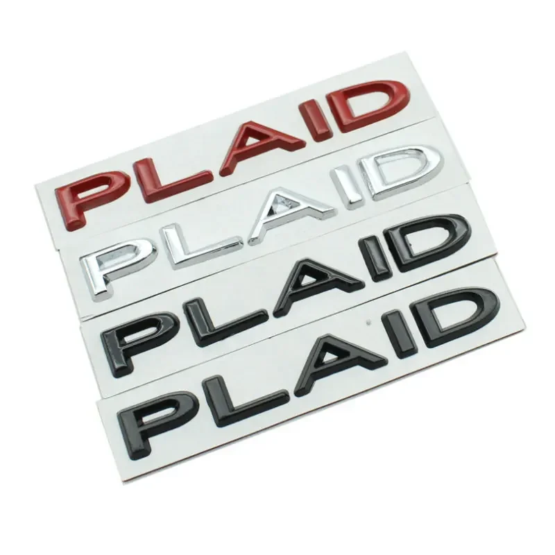 PLAID letter logo Car stickers for Tesla Model 3 Y X S plaid version enhanced refit car accessories rear boot trunk decoration