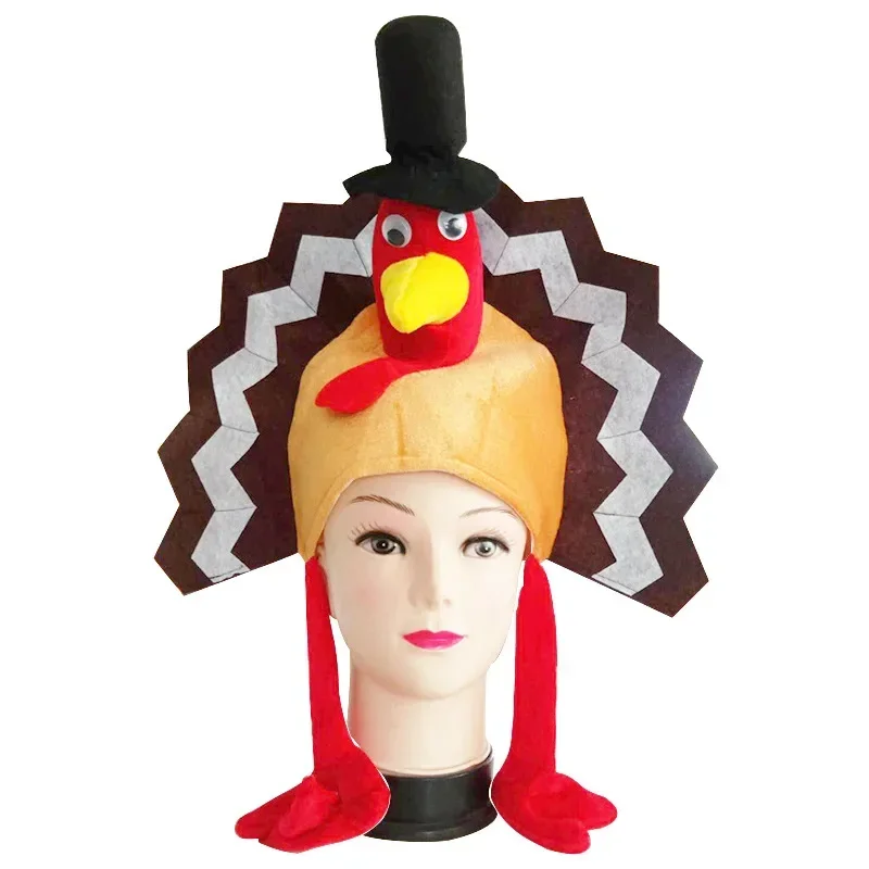 Funny Carnival Chicken Leg Hat Christmas Thanksgiving Decoration Turkey Hat Adult Carnival Hat Party Festive Cap Funny Hats