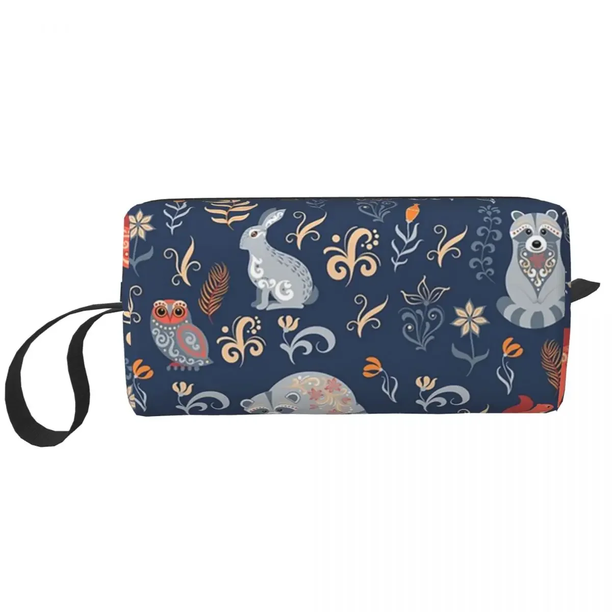 Fairy-tale Forest Fox,bear,owls,rabbits Makeup Bag Cosmetic Dopp Kit Toiletry Cosmetic Bag for Women Beauty Travel Pencil Case