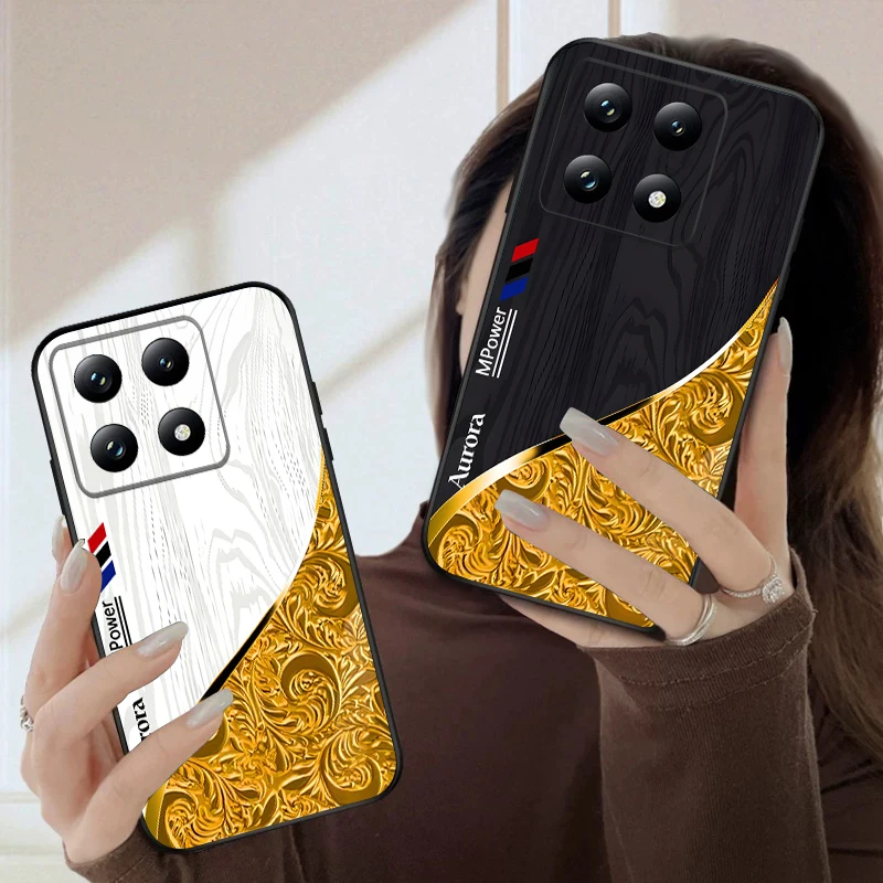 

Golden Flower Blue For Xiaomi Poco X7 M7 Pro 5G M5 X4Pro M4 M6 4G C65 C75 F6 F5 X6 X5 7 X5 F7 Ultra M5S M4Pro 5G soft phone case