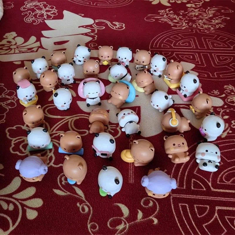 

Коллекционная 3D-фигурка Bubu And Dudu: милая мультяшная панда, кавайная игрушка-украшение для комнаты, подарок для детей