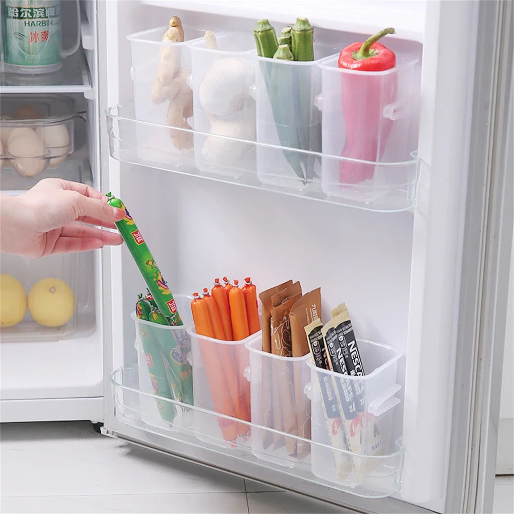 Storage Box Kitchen Fruit Vegetables Food Fridge Classification Organizer Rack Shelf Holder Refrigerator Special for Side Door