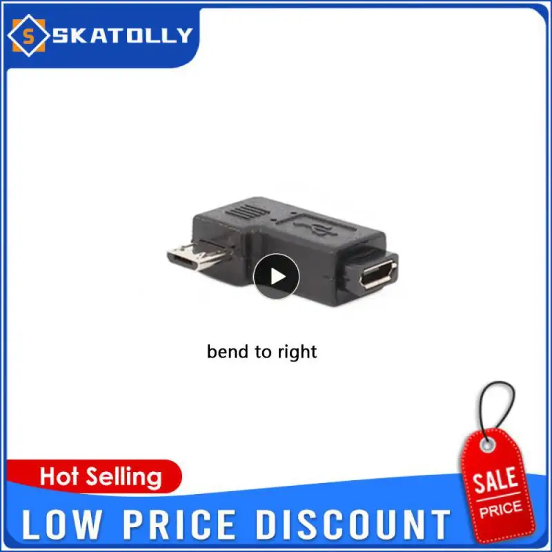 Degree Left & Right Angled Mini USB 5pin Female to Micro USB Male Data Sync Adapter Plug Micro USB To Mini USB Connector