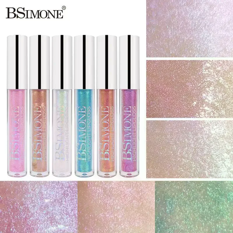1 قطعة ملمع شفاه سائل لامع ومرطب من بي سيمون 4 جرام، ملمع شفاه لؤلؤي سائل لامع وبراق للمكياج