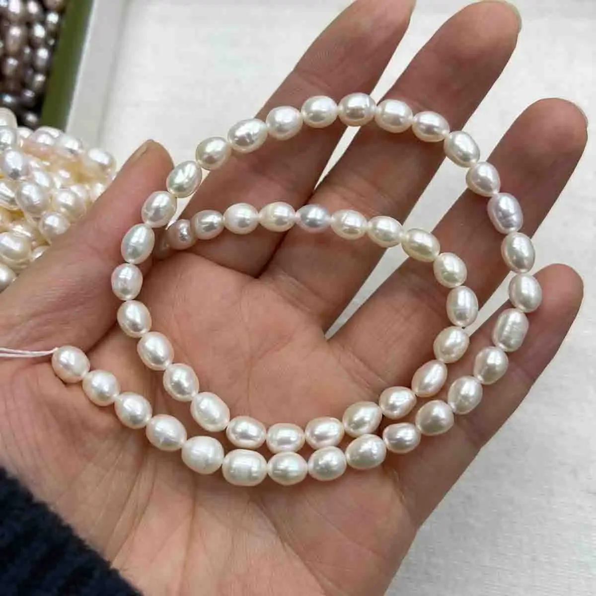 AAA 5-6mm Natural Freshwater Pearl Rice Beads for Jewelry Making DIY Accessories Necklace Bracelets Beaded Supplies Wholesale
