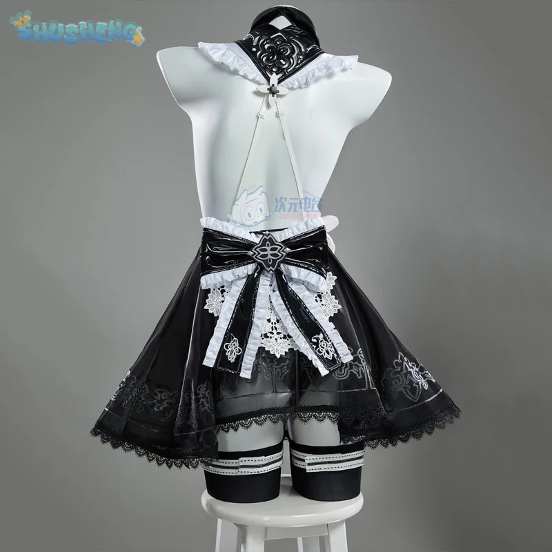 การเชื่อมโยง Stellar Blade NieR: Automata Cosplay YoRHa No. 2 Type B เครื่องแต่งกายฮาโลวีน Carnival เซ็กซี่หนังสีดําชุด Prop วิกผมชุด