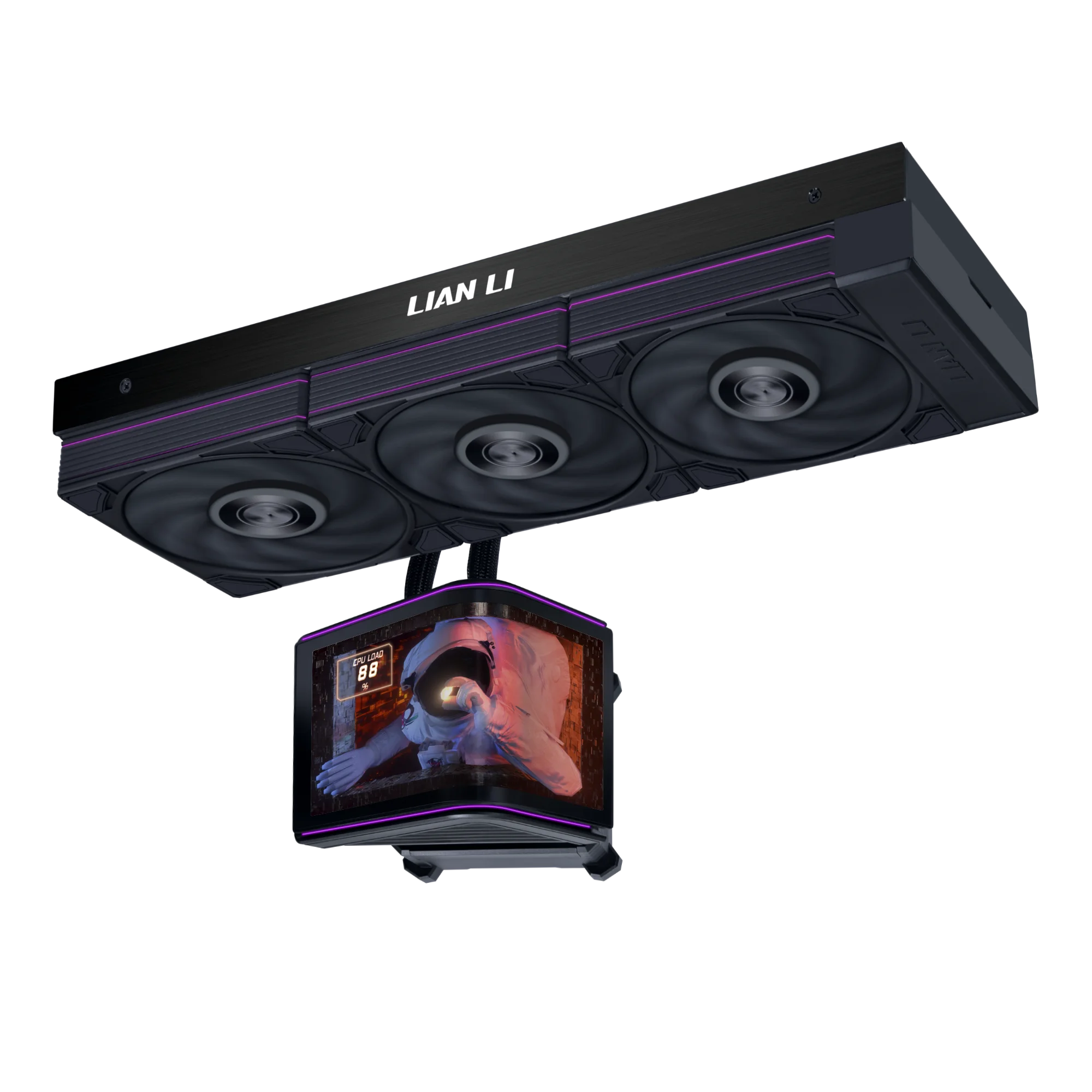 LIANLI Hydroshift II LCD-C+ SL-INF ワイヤレス LIAN LI Hydroshift II OLED Curved Liquid CPU Cooler 360mm AIO 6.67