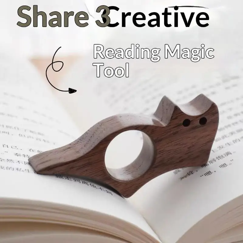 Cute Animal Themed Wooden Cat Dog Bookmark Smooth Edge Page Marker for Kids Students Reading Study Home School Supplies