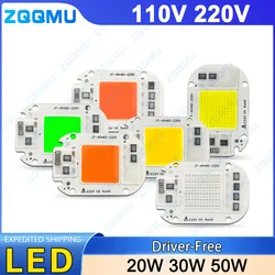 AC110V 220V 20W 30W 50W Driver-Free Red, Blue And Green Full Band Pink COB Surface Light Source 220V High Voltage LED Lamp Beads