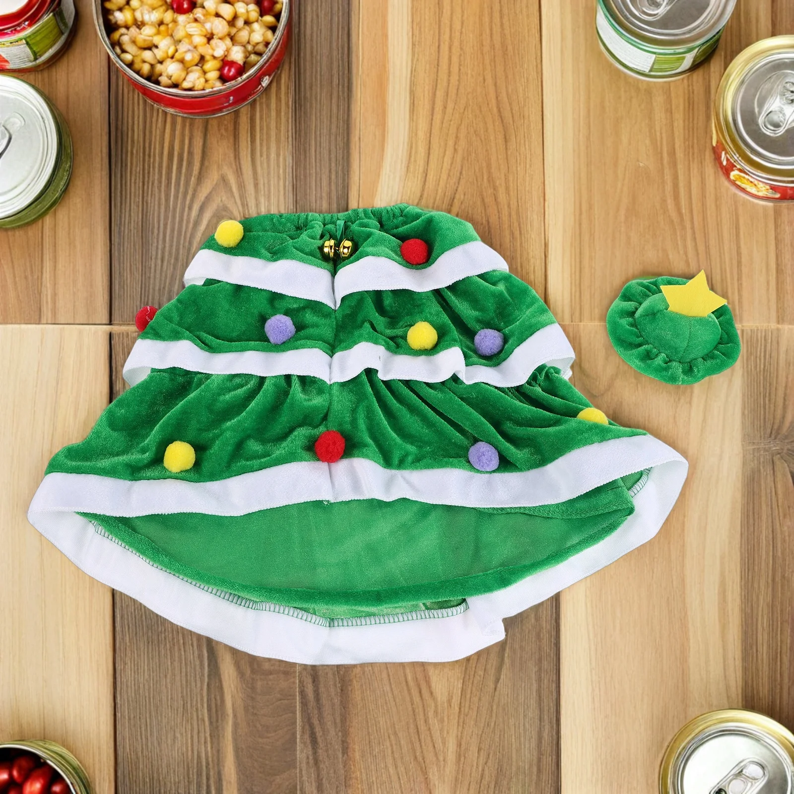 

1 set 1 Set Holiday Porch Goose Outfit Costume For 23" Statue Christmas Lawn Goose Hat Set, Pet Festival Wear, Garden Patio Yard