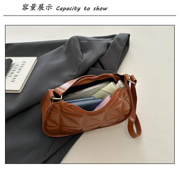 Retro Casual Frauen Totes Schulter Taschen Mini Mode Weibliche Unterarm Einkaufstasche Weibliche Leder Einfarbig Handtasche für Frauen – Detail 10
