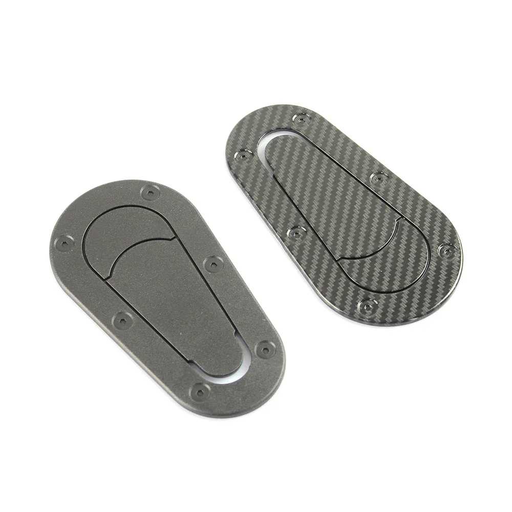 2PCS Car Hood Scoop Stickers Universal Black Carbon ABS Plastic Racing Bonnet Decorative Exterior Modified Hood Scoop Sticker