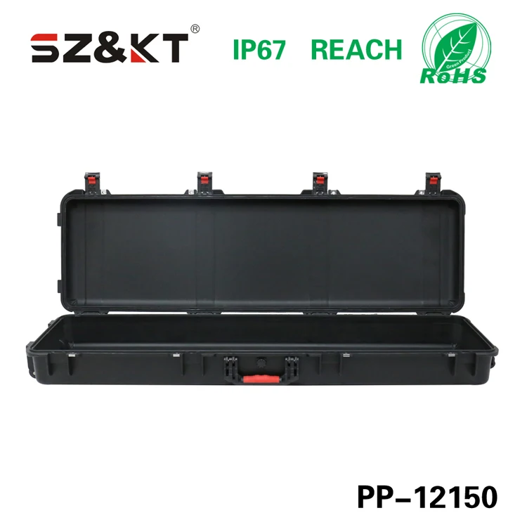 Hot Selling IP67 Waterproof Hard PP Plastic Gun Case with Wheels Equipment Protective Case Custom Foam Logo view 6