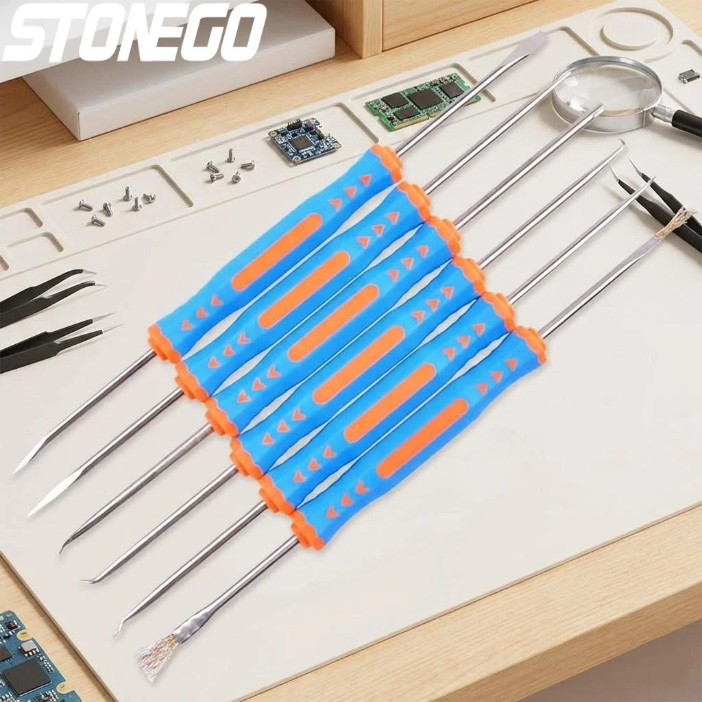 

Набор для демонтажа 6-в-1: инструменты для чистки печатных плат, паяльник, набор для обслуживания и ремонта электроники, удобное оборудование