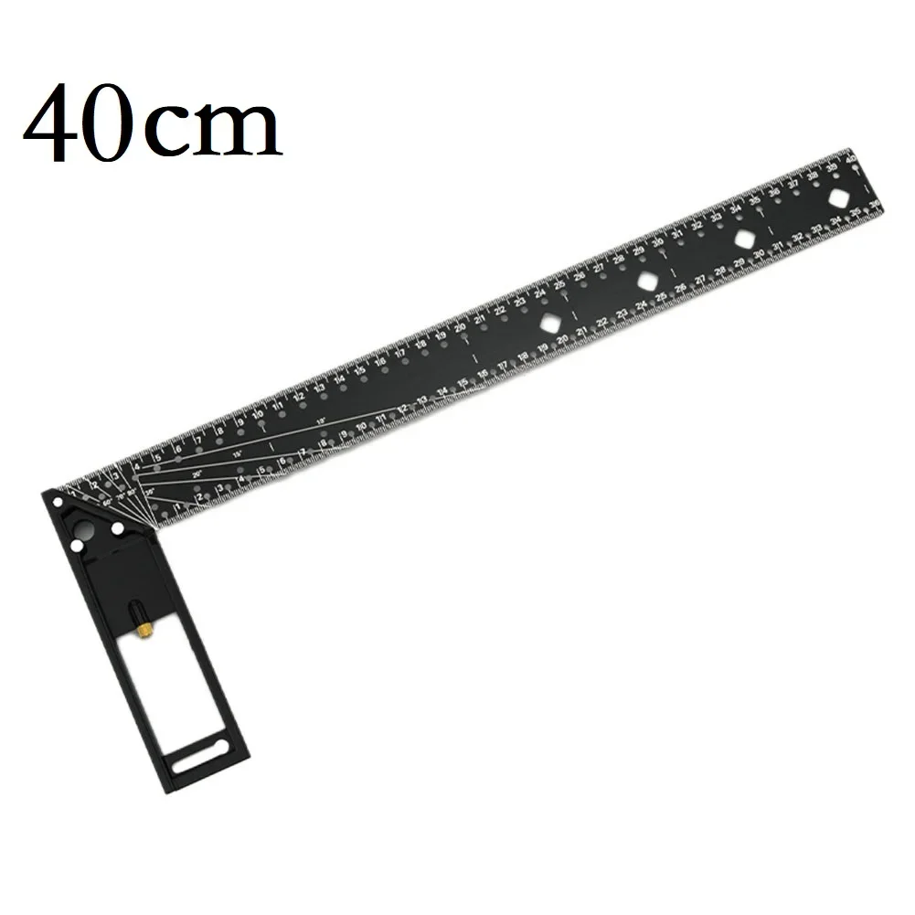 Ruler Measuring Ruler Tool High Carbon Steel Multi-Angle Precise Silver Universal Aluminum Alloy Additional Features