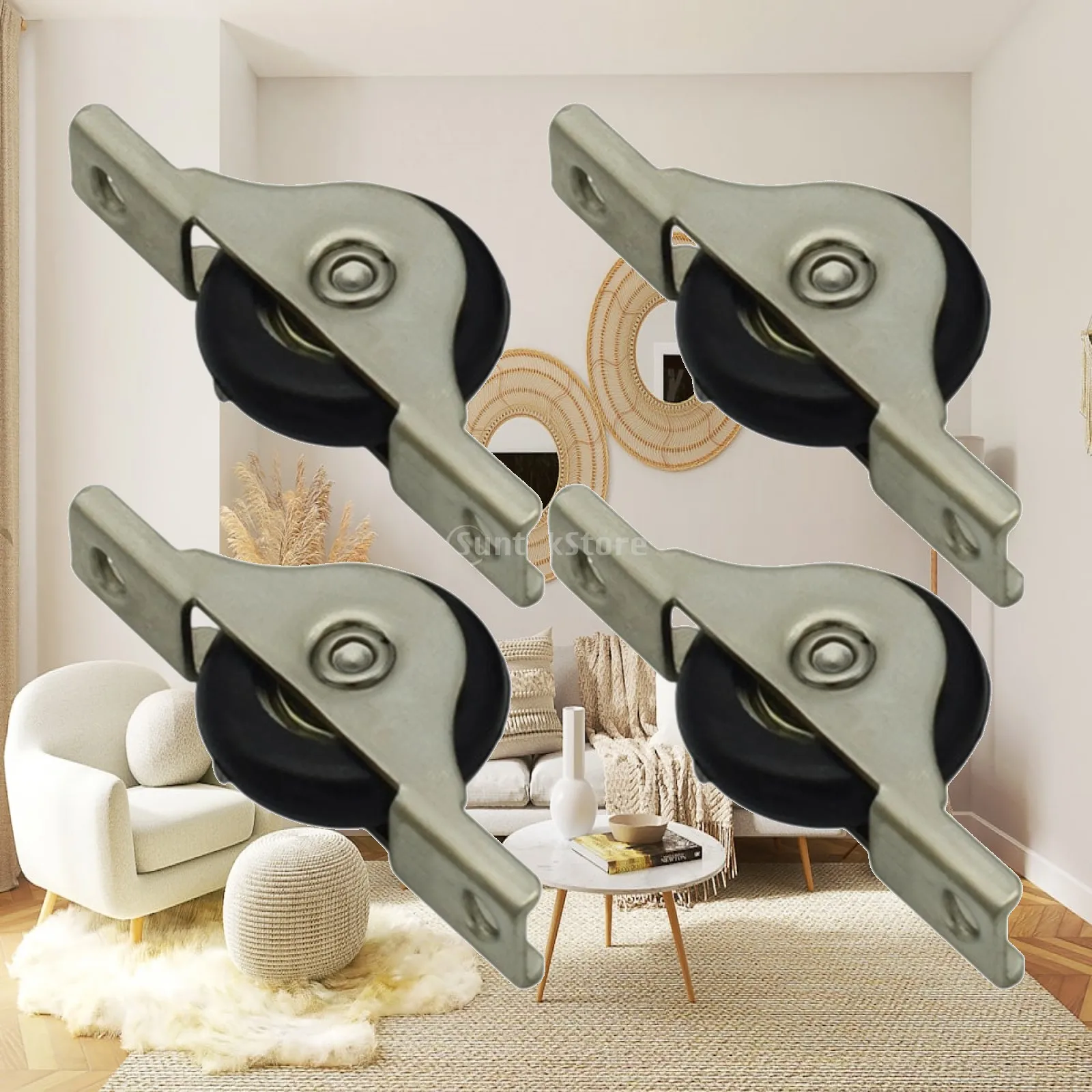 Sliding Door Pulley Roller Iron Shell Nylon Wheel Window Hardware for Home and Office